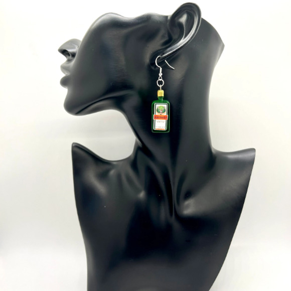 Jagermeister Earrings - Alcohol Bottle Earrings - Party Earrings - Bartender - Picture 7 of 9